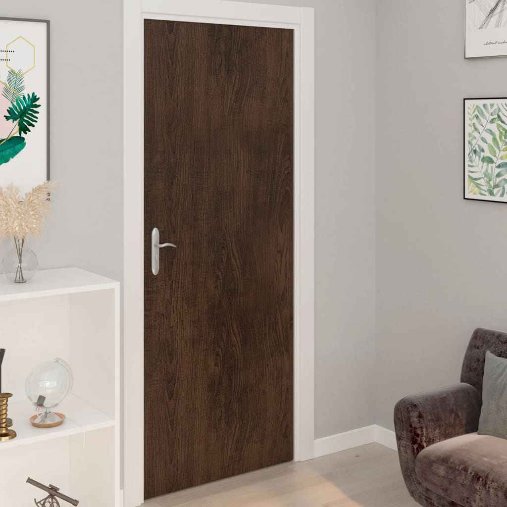 vidaXL Autocolante para porta 2 pcs 210x90 cm PVC cor madeira branca