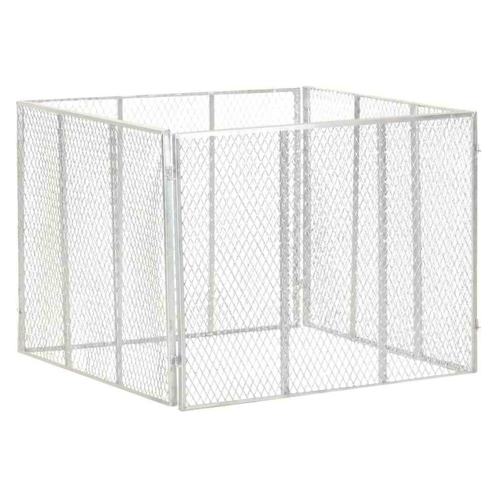 vidaXL Compostor de jardim 85x85x70 cm ferro galvanizado