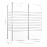 vidaXL Cabine de duche riscas vidro temperado 120x68x130 cm