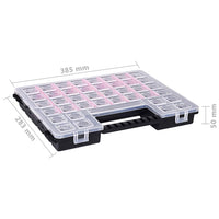 vidaXL Caixas com divisórias ajustáveis 5 pcs 385x283x50 mm plástico