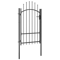 vidaXL Portão de jardim 1x1,5 m aço preto