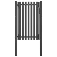 vidaXL Portão de cerca de jardim em aço 100x75 cm antracite