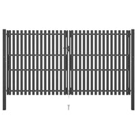 vidaXL Portão de cerca de jardim em aço 100x75 cm antracite