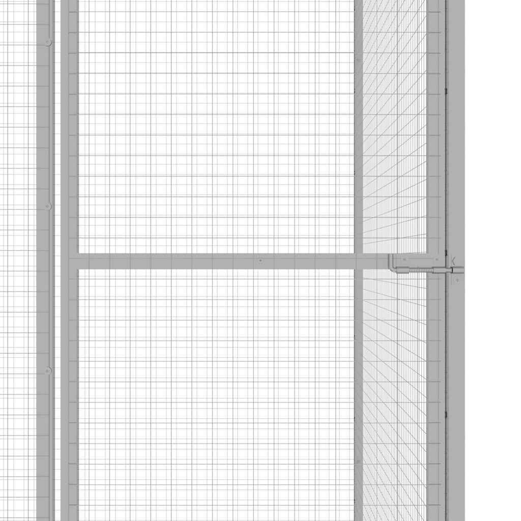 vidaXL Jaula para gatos 1,5x1,5x1,5 m aço galvanizado