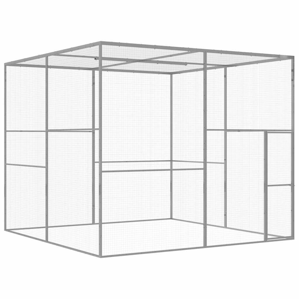 vidaXL Jaula para gatos 1,5x1,5x1,5 m aço galvanizado