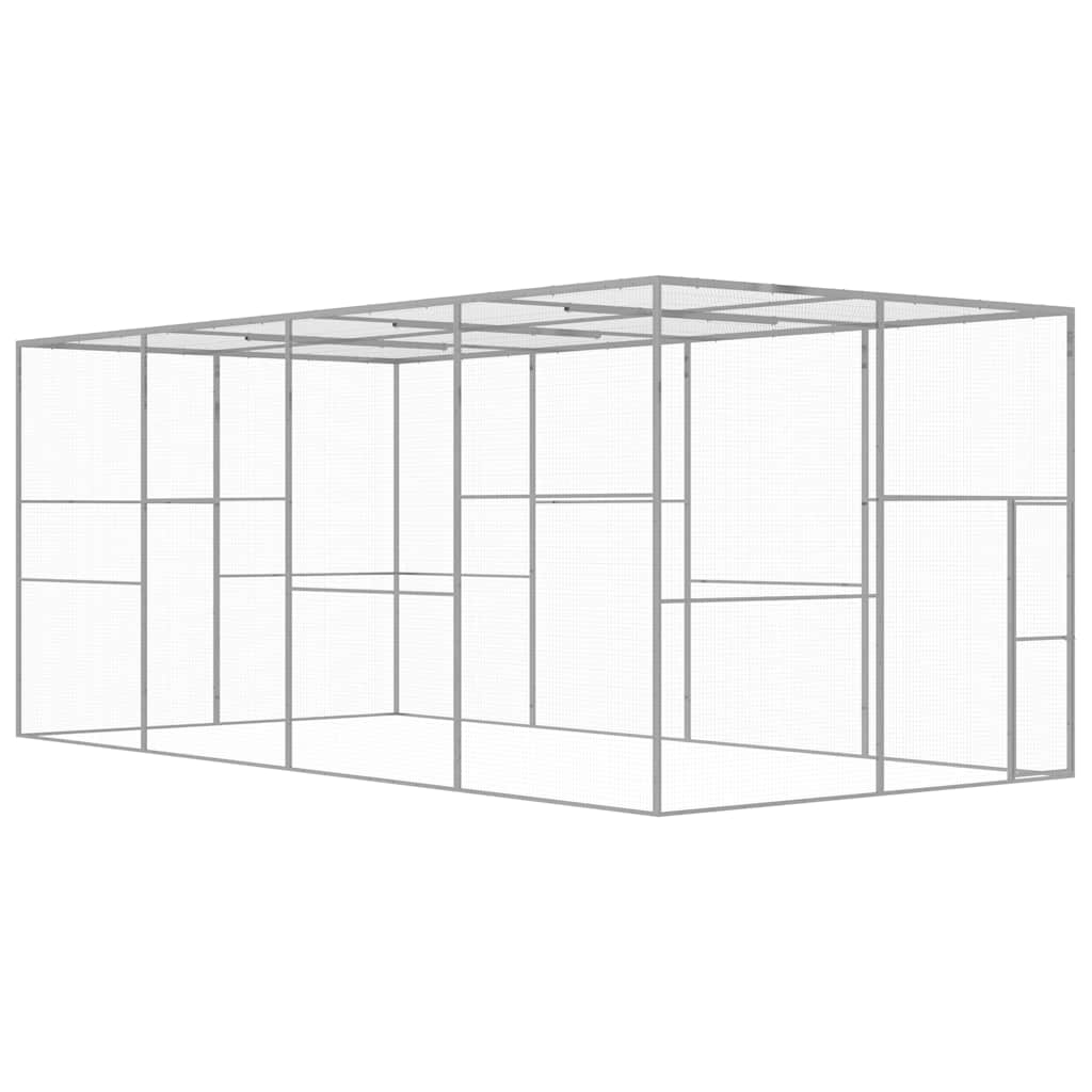 vidaXL Jaula para gatos 1,5x1,5x1,5 m aço galvanizado