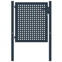 vidaXL Portão de cerca Antracite 102x75 cm Aço