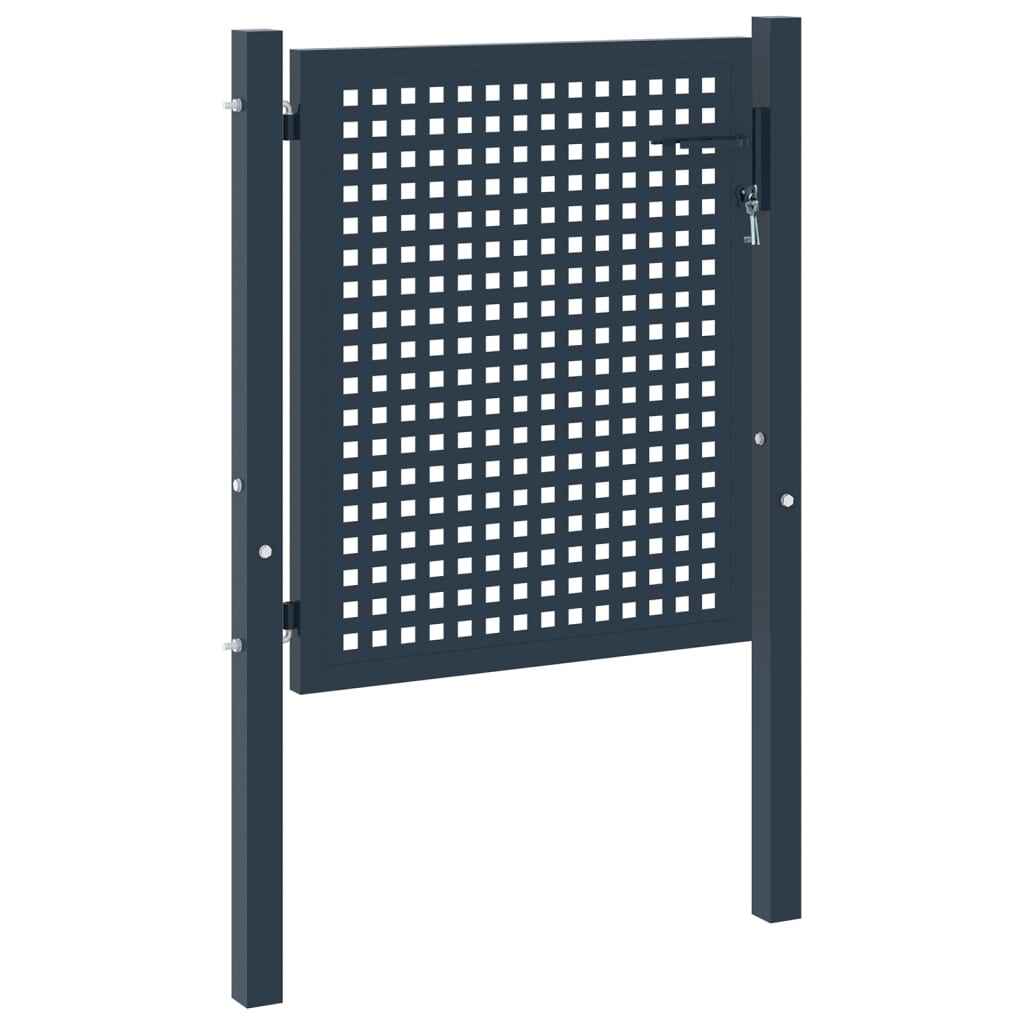vidaXL Portão de cerca Antracite 102x75 cm Aço