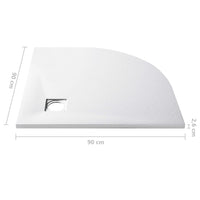 vidaXL Base de chuveiro SMC 90x90 cm branco