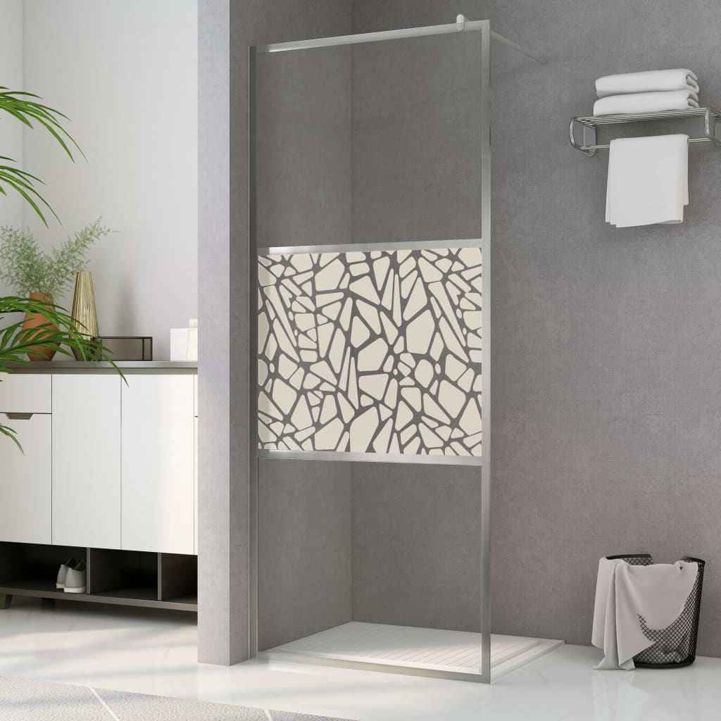 vidaXL Divisória de chuveiro 80x195 cm vidro transparente ESG