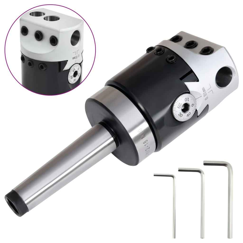 vidaXL Cabeça de mandrilar 50 mm com cone MT2 para fresagem