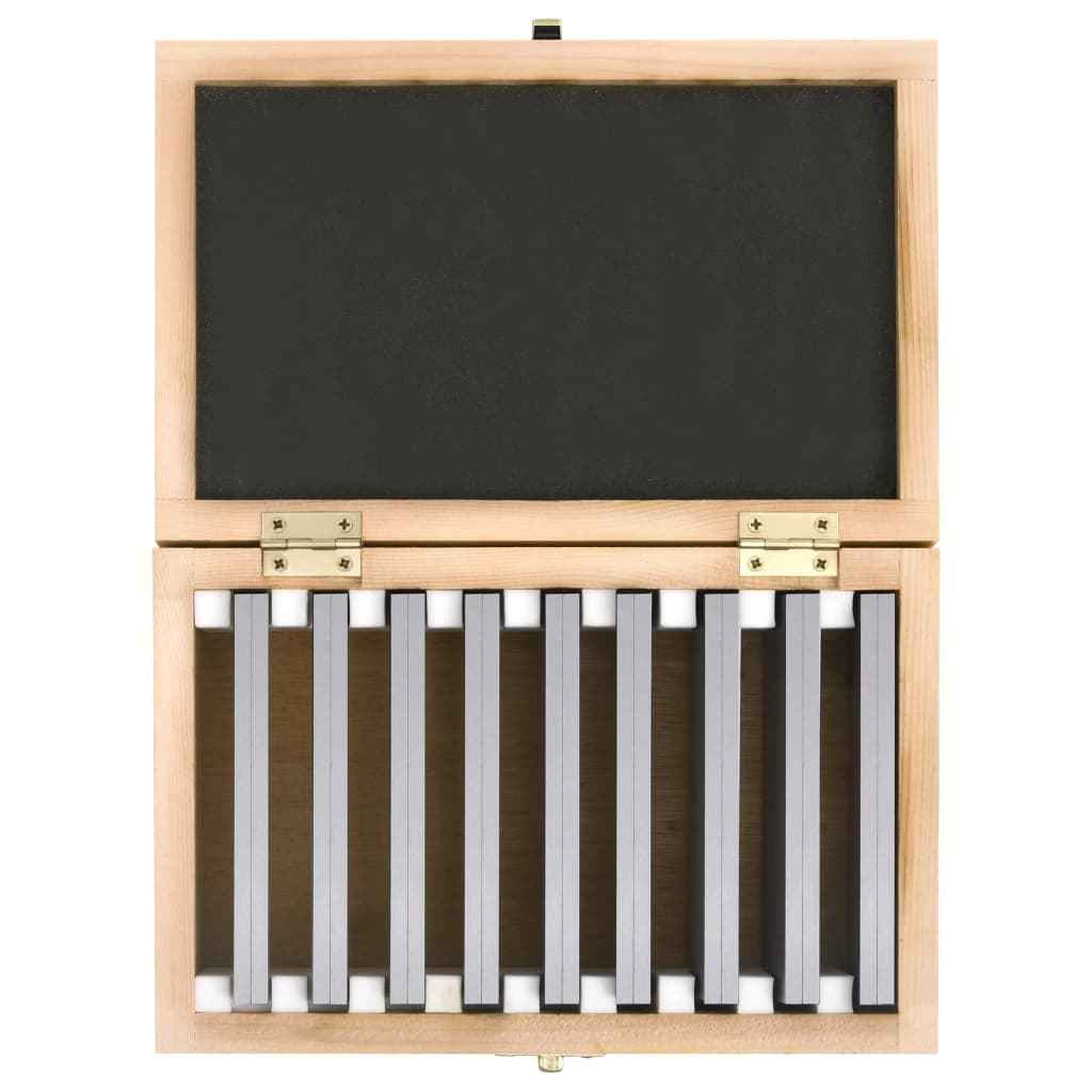 vidaXL Blocos paralelos 100 mm 18 pcs 10-42 mm