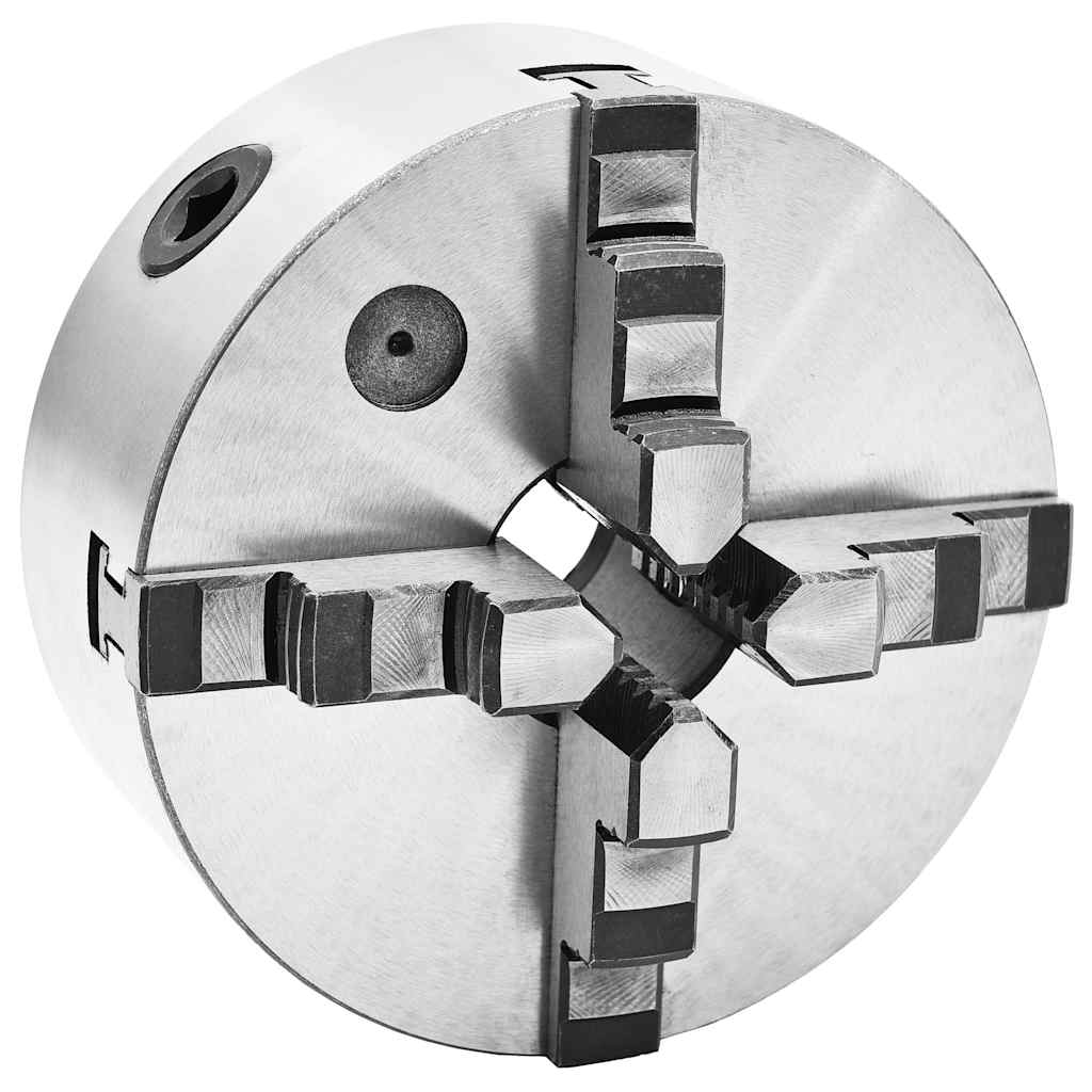 vidaXL Bucha de torno autocentrante com 3 grampos 80 mm aço