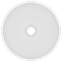 vidaXL Lavatório WC luxuoso redondo 32,5x14cm cerâmica branco mate