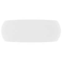 vidaXL Lavatório luxuoso redondo 40x15 cm cerâmica branco mate