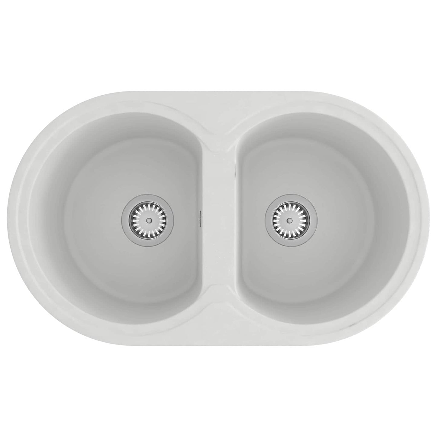 vidaXL Pia de cozinha Branco 78 x 47 x 20.5 cm Granito