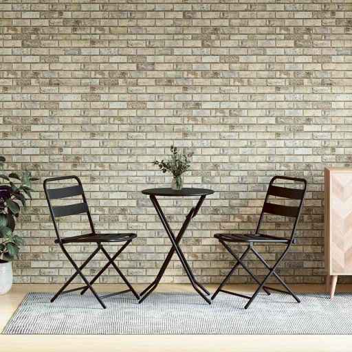 vidaXL Painéis de parede 3D c/ design tijolos vermelhos 10 pcs EPS