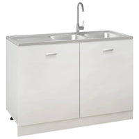 vidaXL Lava-louça cozinha + cuba dupla 1200x500x155 mm inox prateado