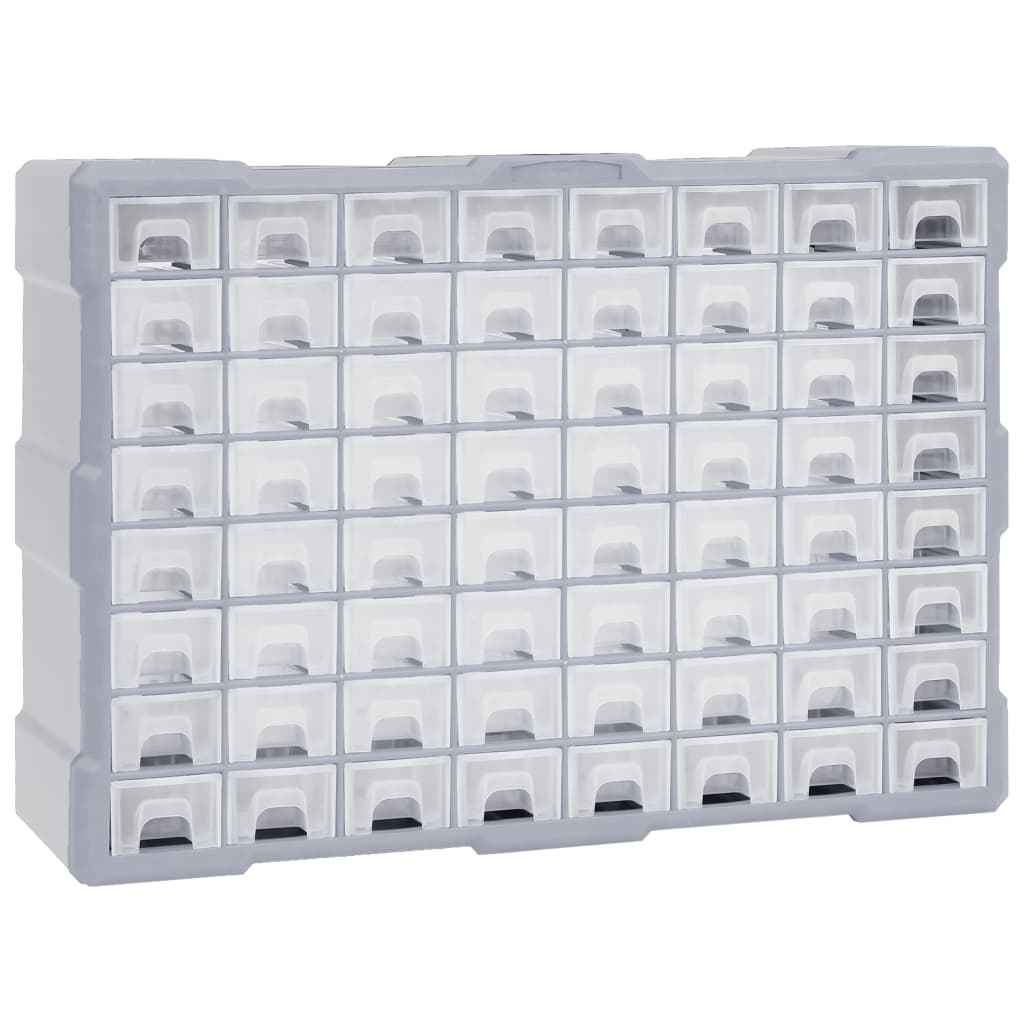 vidaXL Caixa organizadora com 38 gavetas 52x16x37,5 cm