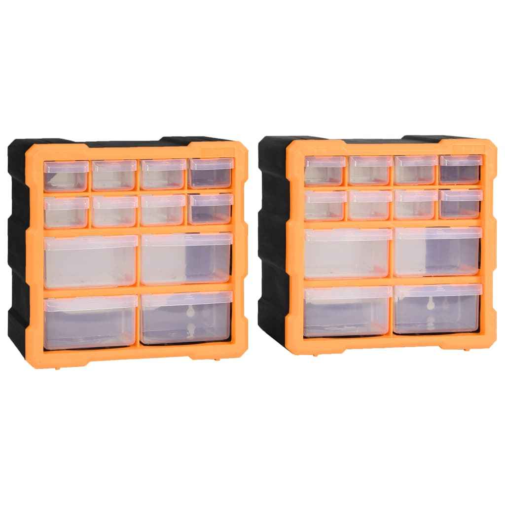 vidaXL Caixa organizadora com 38 gavetas 52x16x37,5 cm