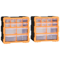 vidaXL Caixa organizadora com 38 gavetas 52x16x37,5 cm
