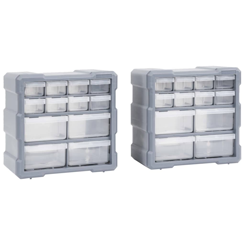 vidaXL Caixa organizadora com 38 gavetas 52x16x37,5 cm