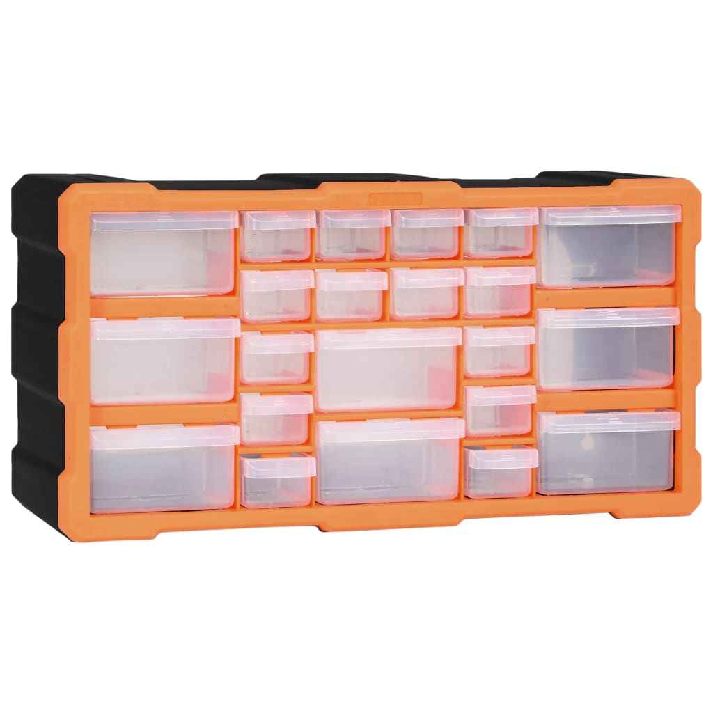 vidaXL Caixa organizadora com 38 gavetas 52x16x37,5 cm