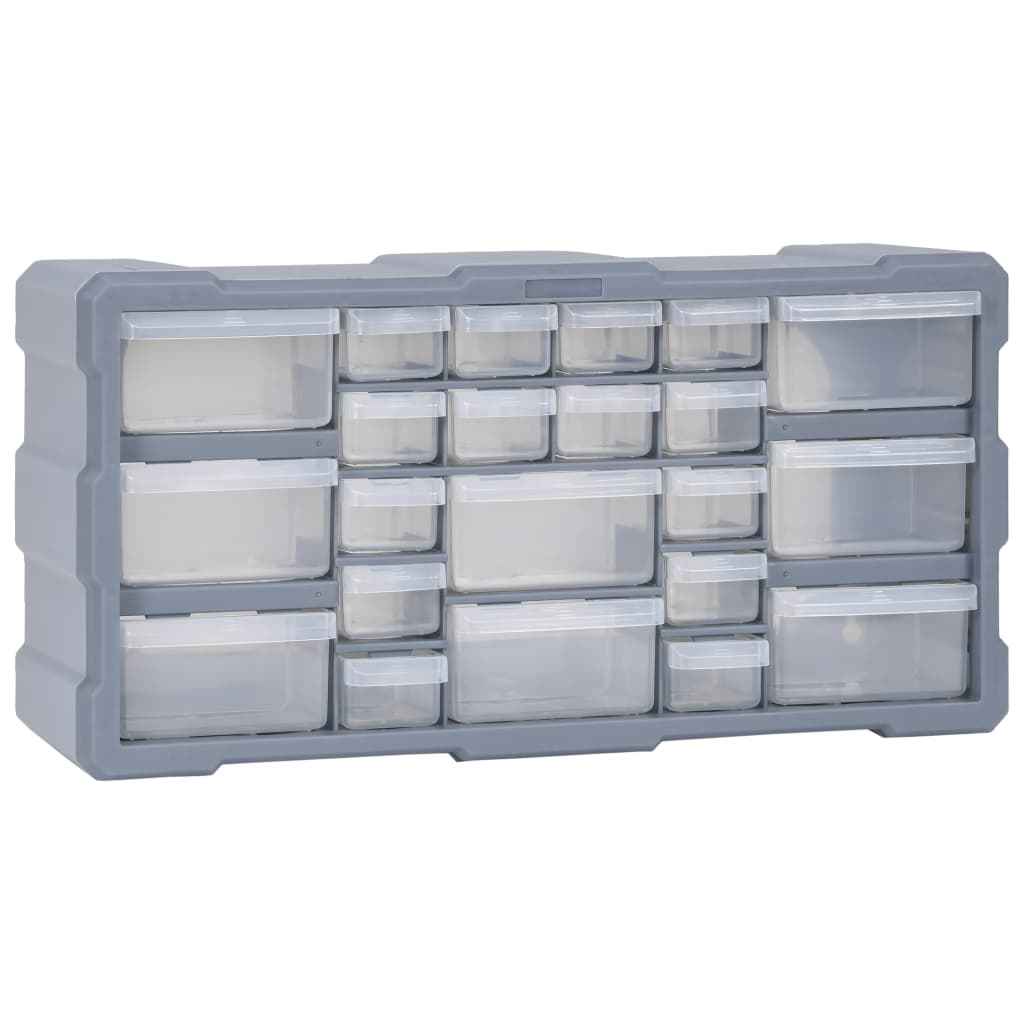 vidaXL Caixa organizadora com 38 gavetas 52x16x37,5 cm