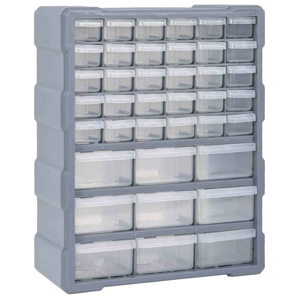 vidaXL Caixa organizadora com 38 gavetas 52x16x37,5 cm