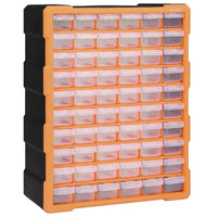 vidaXL Caixa organizadora com 38 gavetas 52x16x37,5 cm