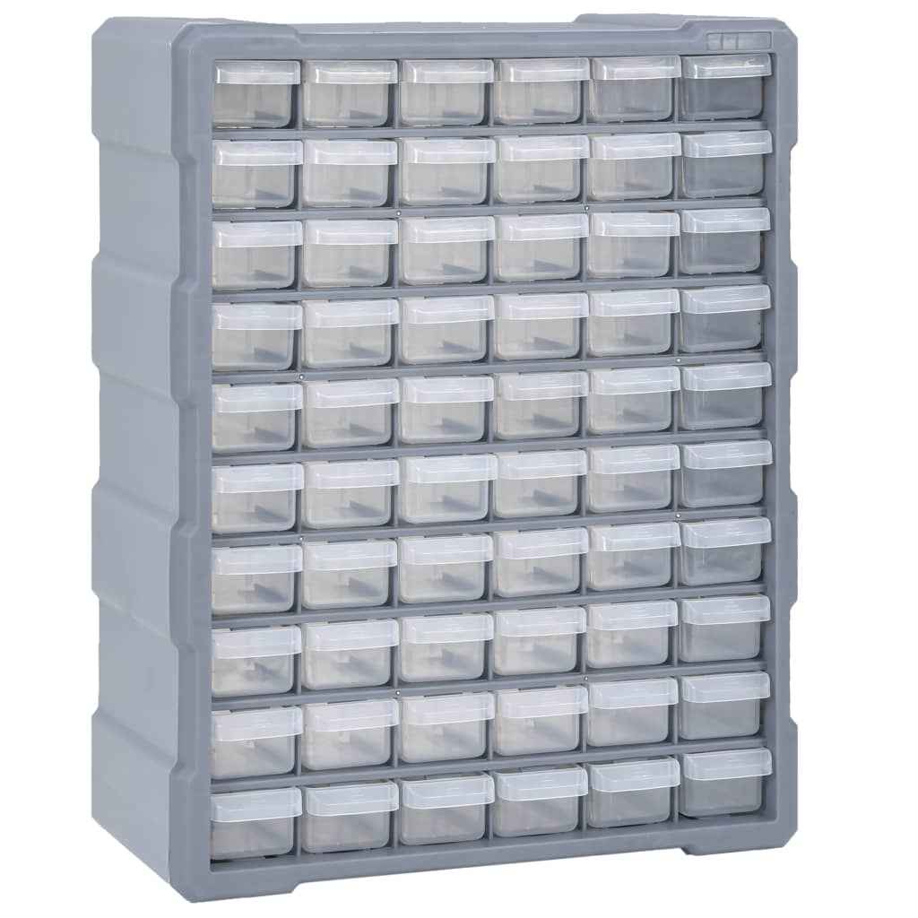 vidaXL Caixa organizadora com 38 gavetas 52x16x37,5 cm