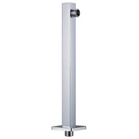 vidaXL Braço de apoio chuveiro quadrado aço inox. 201 40 cm preto