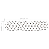 vidaXL Cercas em treliça salgueiro 5 pcs 180x120 cm
