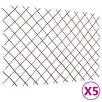 vidaXL Cercas em treliça salgueiro 5 pcs 180x120 cm