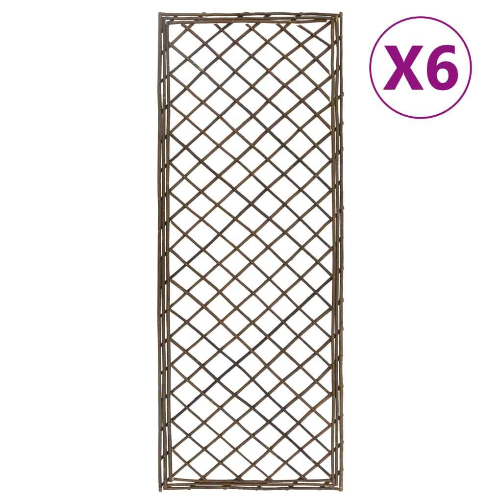 vidaXL Treliças de jardim 6 pcs 30x120 cm salgueiro