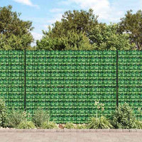 vidaXL Painel de privacidade para jardim 35x0,19 m PVC verde