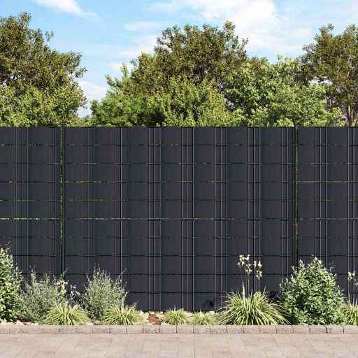 vidaXL Painel de privacidade para jardim 35x0,19 m PVC verde