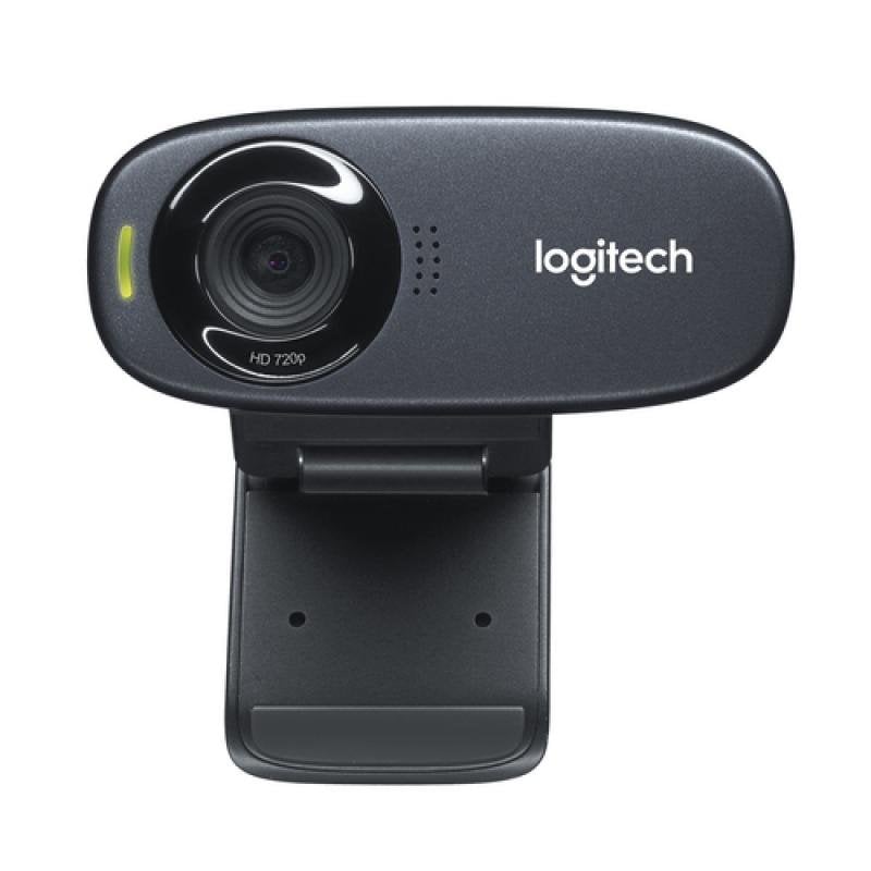 Logitech C310 Webcam HD 1 MP4/USB Hangouts Webex Preta