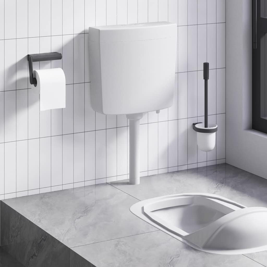 vidaXL Autoclismo de WC c/ entrada de água inferior 3/6 L branco