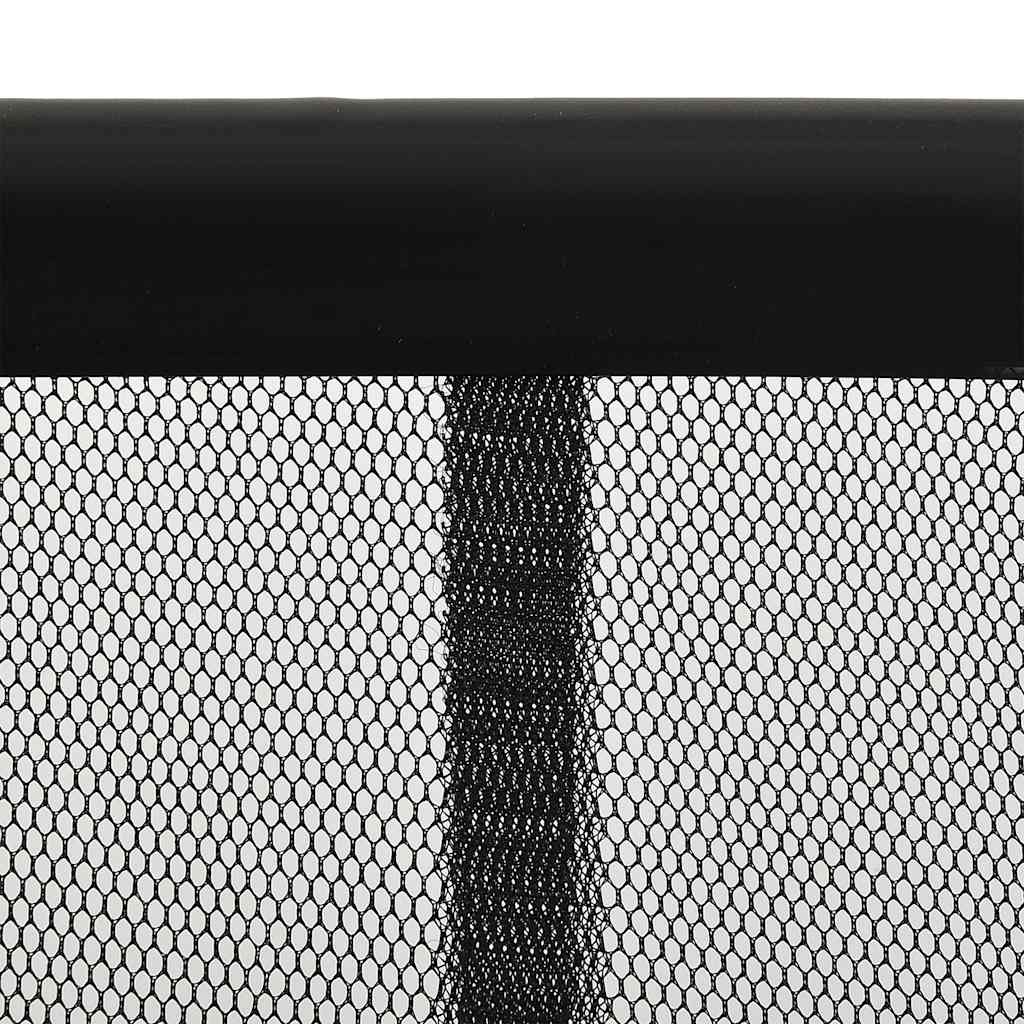 vidaXL Cortina para porta anti-insetos 100x220 cm poliéster preto