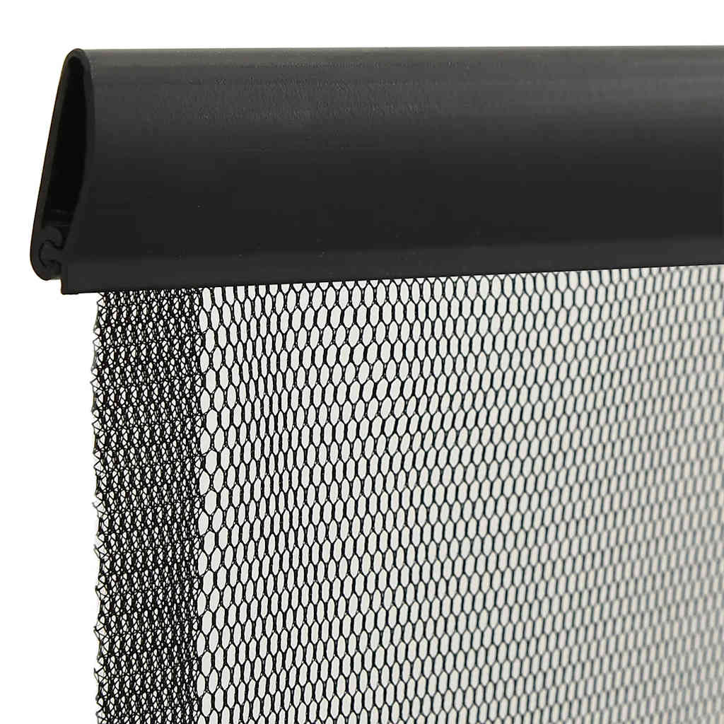 vidaXL Cortina para porta anti-insetos 100x220 cm poliéster preto