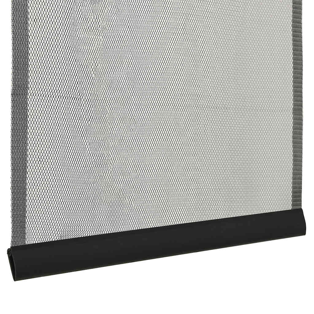 vidaXL Cortina para porta anti-insetos 100x220 cm poliéster preto