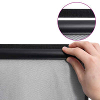 vidaXL Cortina para porta anti-insetos 100x220 cm poliéster preto