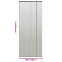vidaXL Cortina para porta anti-insetos 100x220 cm poliéster preto