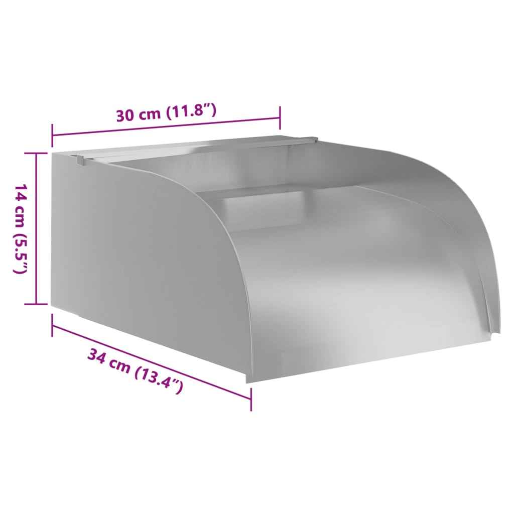 vidaXL Cascata com luzes LED 30x34x14 cm aço inoxidável 304