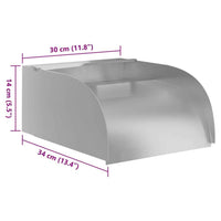 vidaXL Cascata com luzes LED 30x34x14 cm aço inoxidável 304
