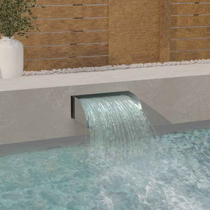vidaXL Cascata com luzes LED 30x34x14 cm aço inoxidável 304