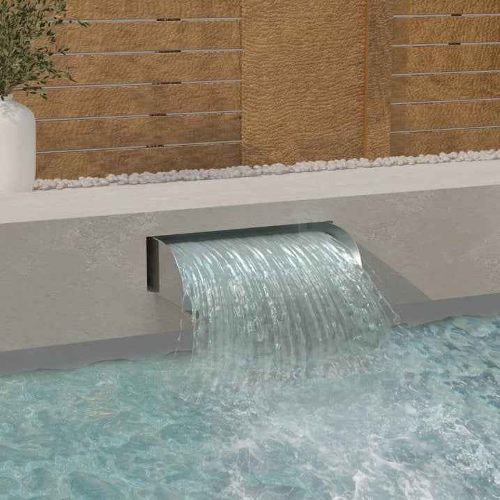 vidaXL Cascata com luzes LED 30x34x14 cm aço inoxidável 304
