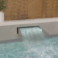 vidaXL Cascata com luzes LED 30x34x14 cm aço inoxidável 304