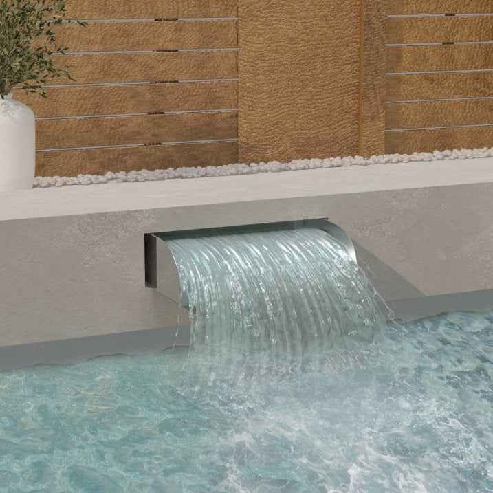 vidaXL Cascata com luzes LED 30x34x14 cm aço inoxidável 304